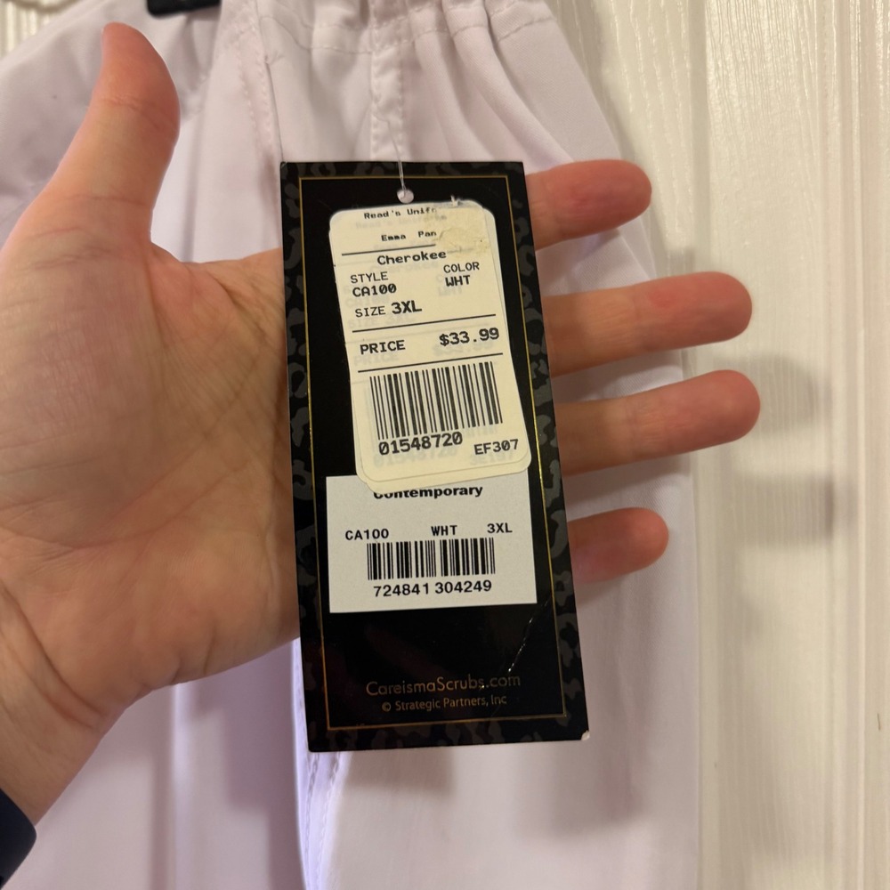 Careisma by Sofia Vergara Womens White Scrub Pants CA100 3XL New - Picture 3 of 15